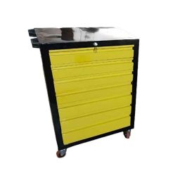 Inaithiram 7DTT200N 200kg Mild Steel Black &a; Green 7 Drawer Tool Trolley with 360 deg Swivel Nylon Wheels-17