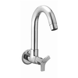 Mayur Ocich Trio Brass Wall Mounted Silver Sink Cock with Rotating Spout-picture-42