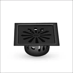 Sanjay Chilly Ezee 5x5 inch Stainless Steel 304 Ultra Black Square Floor Drain with Anti Cockroach &a; Insect Trap, SCCT-SE-UB-127-12