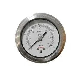 Japsin Instrumentation 0 to 2.1Bar 4 inch Stainless Steel Dual Scale Analog Pressure Gauge for Oxygen, JI-IPG-2025-70
