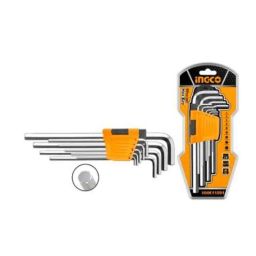 Ingco 9 Pcs CR-V Hex Key Set, HHK11091-47