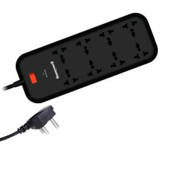 Honeywell 8 Socket Surge Protector with Master Switch, HC000010/SRG/2M/BLK/8-11