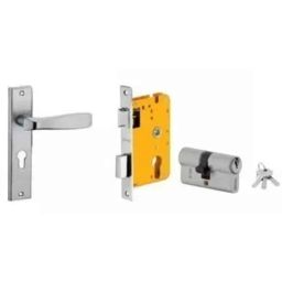 Dorset HL Series Stella 60mm Stainless Steel Silver Chrome Finish Door Handle Lock Set with Both Side Key Cylinder-picture-26