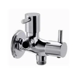 IRIS Turbo Brass Chrome Finish 2-in-1 Angle Valve with Wall Flange &a; Teflon Tape-picture-17