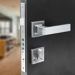Voltizi Yezdi Rose Stainless Steel Matt Finish Cylindrical Plate Both Side Key Mortise Door Lock Handle Set with 3 Computer Keys-image-81