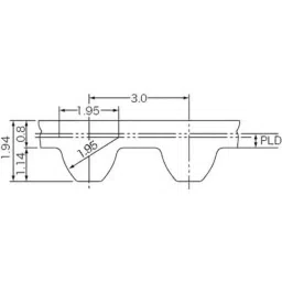 Mitsuboshi 192mm 64T S3M-Type Chloroprene Rubber Super Torque Timing Belt, 150S3M192G-picture-31