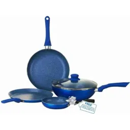 Wonderchef Royal Velvet Induction Base Blue Aluminium Cookware Set With Mini Frying Pan (Pack of 5)-4