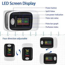 MCP 1.5V White Finger Pulse Oximeter with Oxygen Saturation Monitor, LCD Display &a; 2 Pcs AAA Battery, C101A3 image 4