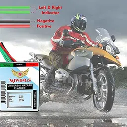 Miwings Plug &a; Play Universal Blinker Hazard Flasher Highway Indicator Bikes Multimode 16 Diffrent Patterns Relay For Bulb/Led Indicators (With On/Off Switch) (Mw-Hazard Flasher) (Mw-Hazard Flasher) image 2