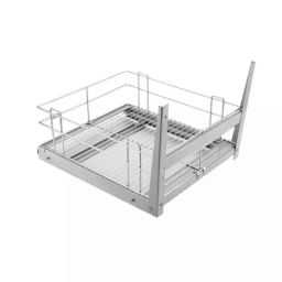 Harrison 380x500x350mm Stainless Steel Nickel Chrome Finish Grain Trolley Basket, 01137-picture-9