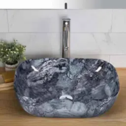 Moonlake 46x32x13cm Blue Tone Multi Colour Ceramic Glossy Wash Basin, MS-152-image-4