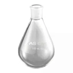 Lab Plus Eggplant Shape Flask 100ml Borosilicate Glass-1, LP-2018-9