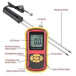 Real Instruments 7 in 1 Green Portable Digital Grain Moisture Meter Tester, GM640 image 5
