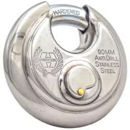 Harrison 90mm 12 Pins Mild Steel Round Padlock with 3 Computerised Keys, ROCK-STAR-0404-image-14