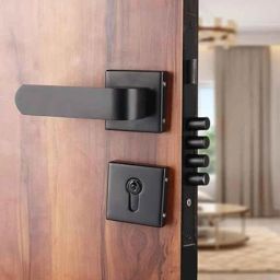 VIN KRAFT 60mm Stainless Steel Black Oxide Mortise Door Lock Handle Set with 3 Keys, VK002-ROSE-OSK-BLACK-image-100