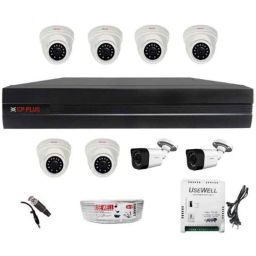 CP Plus 1MP White &a; Black 6 Pcs Dome &a; 2 Pcs Bullet Camera with 8 Channel DVR Kit-picture-46