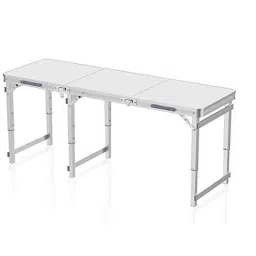Corvids 6kg Aluminium Adjustable Height White Folding Table, CAFT-018-WH-picture-8