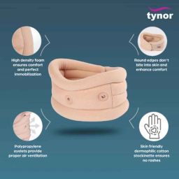 Tynor Soft Cervical Collar with Support, Size: S image 3