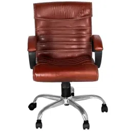 Rishabh Bottle Leatherette Brown Medium Back Executive Chair, SKU-39-picture-45