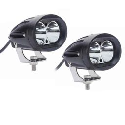 AllExtreme EX4DPL2 2 Pcs 4 inch 20W Oval White CREE LED SMD Projector Fog Lamp with Spot Flood Beam Set-0
