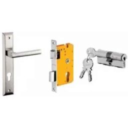 Dorset ML Series Cara 60mm Stainless Steel Silver Chrome Finish Door Handle Lock Set with Both Side Key Cylinder, ML CAR (Pack of 2)-picture-40