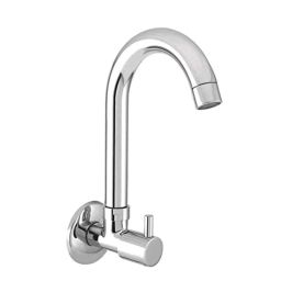 10X ST-T123 Brass Wall Mount Chrome Plate Kitchen Sink Tap-image-69