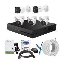 CP Plus 2.4MP Indoor &a; Outdoor CCTV Combo Kit with 8Ch DVR, 3 Dome 2 Bullet Camera, 8Ch SMPS, 70m Cable, 500GB HDD &a; Connector-92