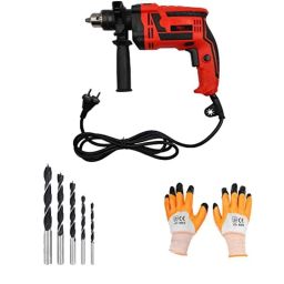 Hillgrove HGCM147 1000W 2800rpm 13 mm Drill Machine with Gloves &a; 5Pcs Wood Drill Bit Set-picture-21