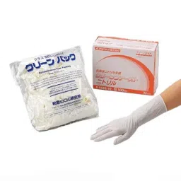 Lab Plus Clean First Gloves M Size Nitrile Rubber Powder Free, LP-739 (Pack of 100)-picture-1