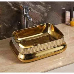InArt 18x15x5 inch Ceramic Gold Countertop Wash Basin, INA-250-picture-33