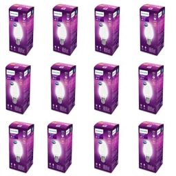 Philips Filament Candle 4W E14 2700K Yellow LED Bulb (Pack of 12)-21