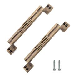 Atom 7 inch Brass Antique Finish Aluminium Line Cabinet Pull Handle (Pack of 2)-image-62