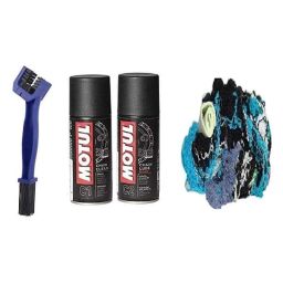 AOW Motul Chain Cleaning Kit Combo of C1 and C2 (150 ml) Chain Lube and Cleaner with Brush and Waste-29
