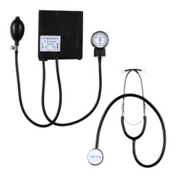 Dr Odin Black Aneroid Sphygmomanometer with Stethoscope for Doctors &a; Medical Students-4