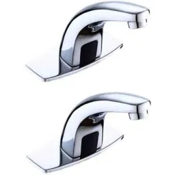 Zesta Brass Chrome Finish Automatic Touch Less Sensor Basin Tap (Pack of 2)-picture-40
