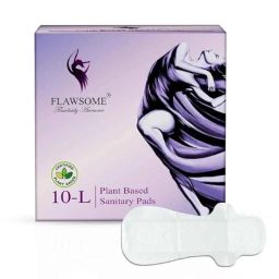 Flawsome 10 Pcs Sanitary Pad Set with Paper Disposal Pouches, Size: L (Pack of 10)-1