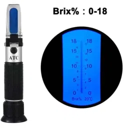 Real Instruments Cutting Liquid Refractometer for Sugar &a; Fruit, Range: 0-18% Brix image 2
