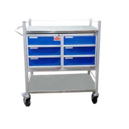 Wellsure Healthcare Stainless Steel Powder Coated Medicine Trolley with 6 ABS Plastic Drawers, WSH-1426-picture-36