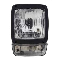 Uno Minda Hard Coated Lens Headlight with Clear Lens Indicator for JCB 4Dx, HL-5668AM-54