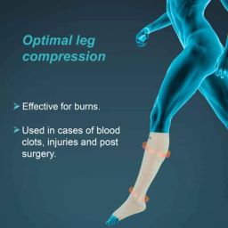 Tynor Compression Garment Leg Below Knee Open Toe Support, I80DAH, Size: Extra Large (Normal) image 2