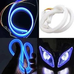AOW Flexible 30cm Long Headlight Neon LED DRL Tube (BLUE) For Hero Passion Pro TR (Pack Of 1)-18
