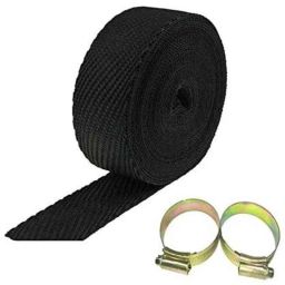 AOW Black Silencer Wrap Bike Exhaust Shield for All Royal Enfield Models (Length : 3 Mtrs) W-65-26