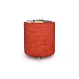 Angel Furniture 14x14x18 Inch Orange Finish Solid Wood Sitting Stool with Stainless Steel Legs, AF103O-46