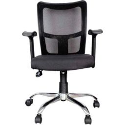 Rajpura Brio Medium Back Black Revolving Office Executive Chair, RSE301-Black-image-53