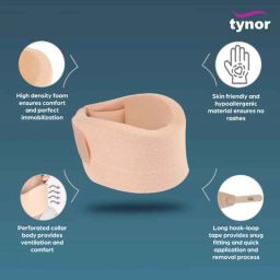 Tynor Collar Soft Firm Density for Stiff Neck, Size: L image 3