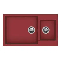 Uken Heavy Duty Quartz Kitchen Sink (34X20) With Accessories(34/20-Qr-Me-Cs-6) Red-picture-38