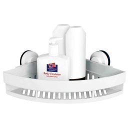Bathla White Corner Rack, Dimensions: 330x400x70 mm-picture-3