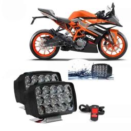 Cartronics 15 LED 2 Pcs Fog Light Set with On/Off Switch for KTM RC 200-picture-28