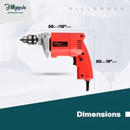 Hillgrove 500W Variable Speed &a; Reverse Rotation Drill Machine with 5 Pcs Wood Drill Bits, Gloves &a; 6 Pcs Hole Saw, HGCM916 image 5