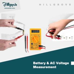 Hillgrove HGCM464M1 AC-DC Voltage Ohm Electronic Digital Mini Multimeter &a; Analog Line Tester Combo, HGCM831 image 4